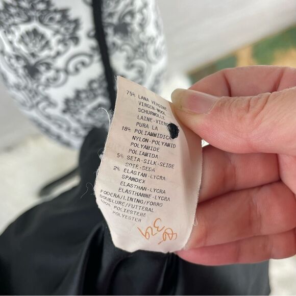 Armani Collezioni Printed Wool Silk Blend Blazer Jacket - Picture 10 of 11